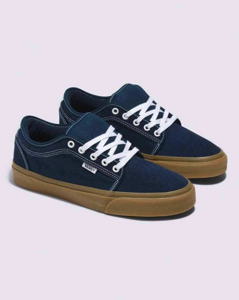 Load image into Gallery viewer, Vans Skate Chukka Low Lace Up Shoes in Dress Blues/Gum-0
