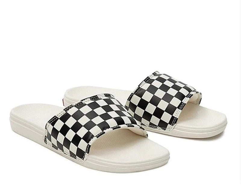 Load image into Gallery viewer, Vans La Costa Slide-On Chess Check Flip Flips Slip On - Black/Mars-0
