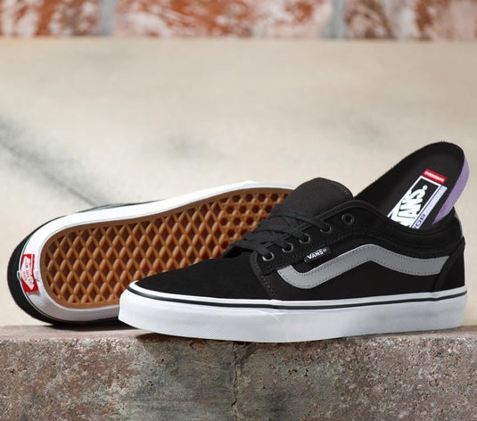 Vans Mens Chukka Low Side Stripe Casual Canvas Shoes Sneakers- Black/Gray/White-3