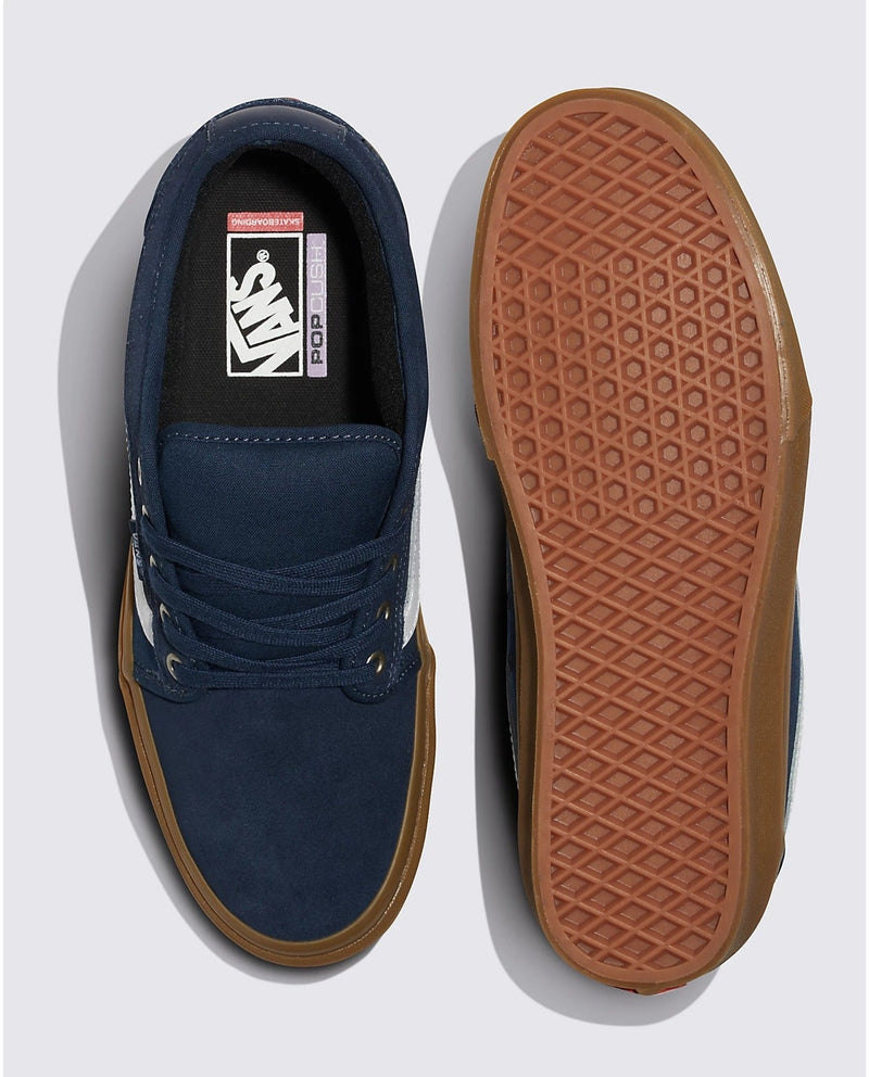 Load image into Gallery viewer, Vans Skate Chukka Low Side Stripe Lace Up Shoes in Dress Blues/Gum-4

