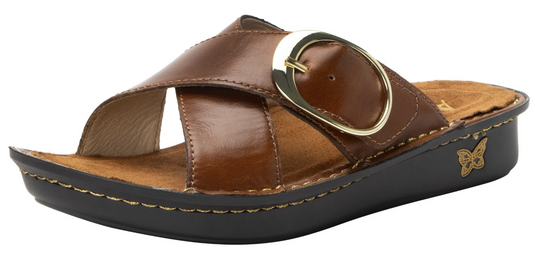 Alegria Vanya Womens Slide Sandals Shoes Leather - Luggage-0