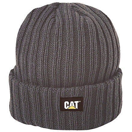 Caterpillar Rib Watch Beanie Hat Cap Warm Winter Knit - Graphite-1