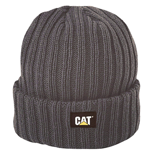 Caterpillar Rib Watch Beanie Hat Cap Warm Winter Knit - Graphite-0