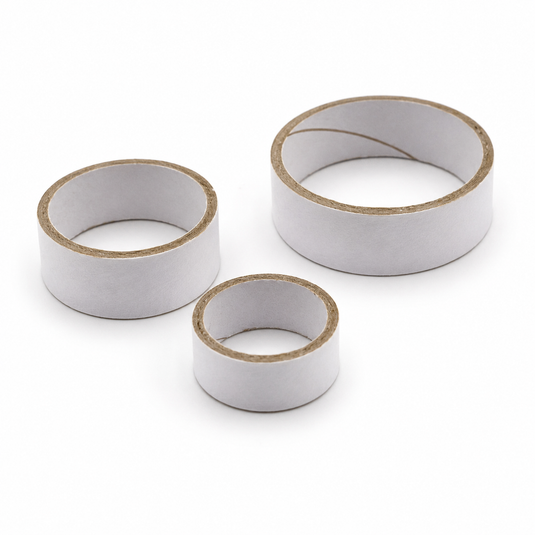 3x Strong Cardboard Paper Tubes for Arts, Crafts, Schools, DIY + More (1cm Length, 30/40/50mm Diameters) in White-1