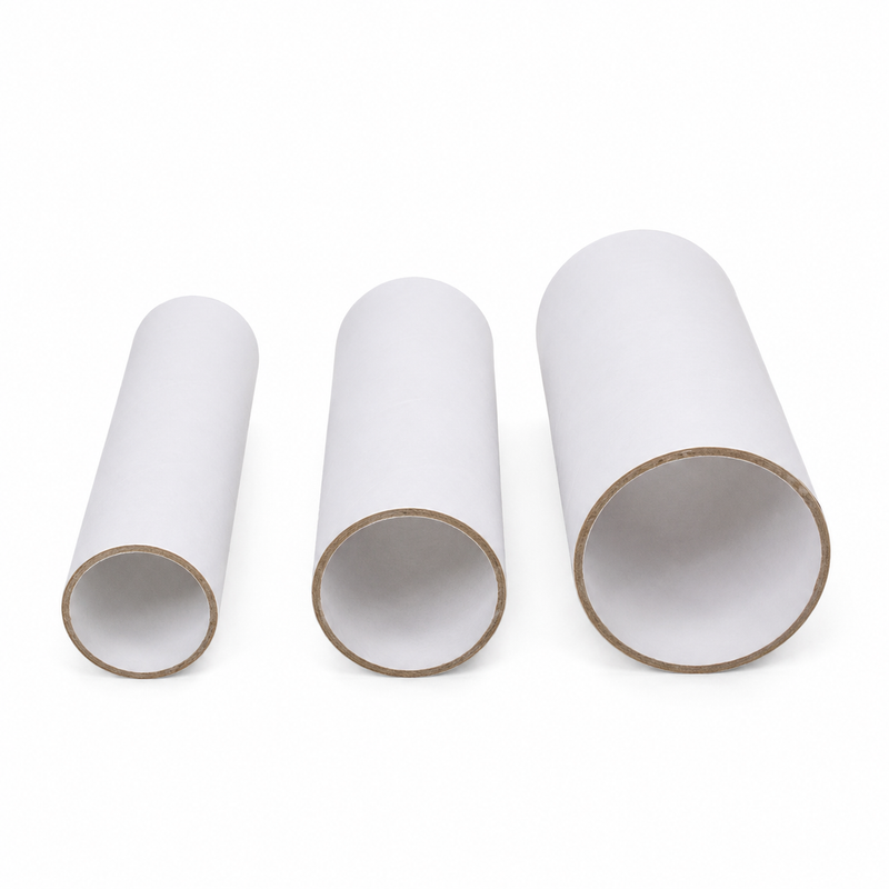 Load image into Gallery viewer, 3x Strong Cardboard Paper Tubes for Arts, Crafts, Schools, DIY + More (10cm Length, 30/40/50mm Diameters) in White-1
