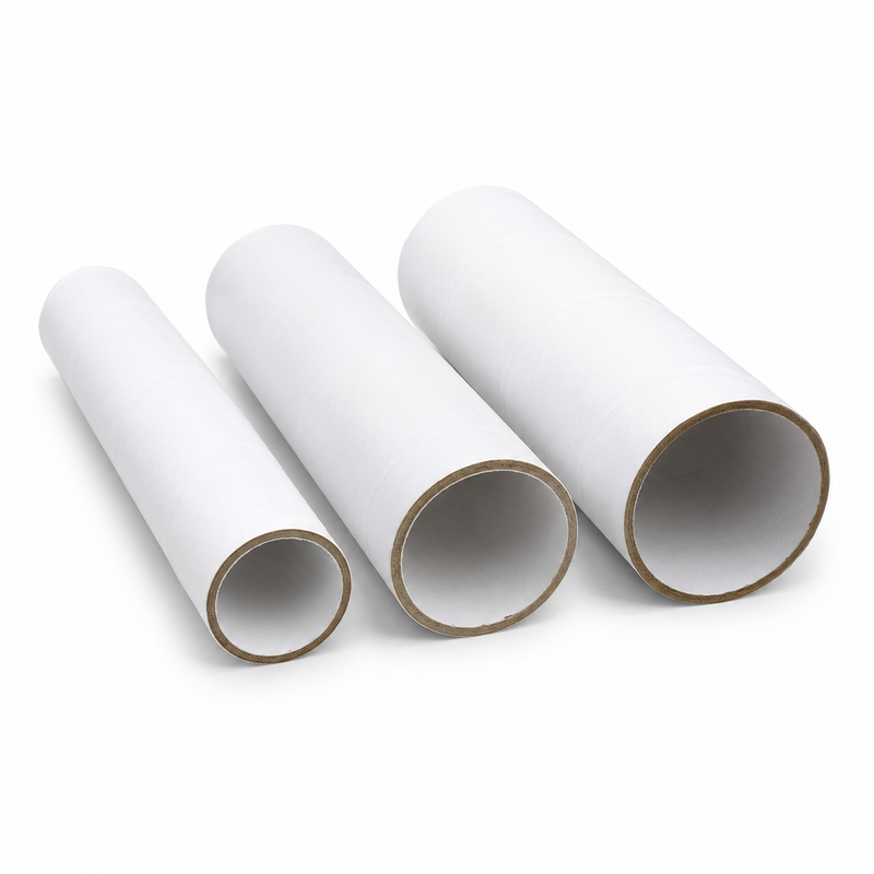 Load image into Gallery viewer, 3x Strong Cardboard Paper Tubes for Arts, Crafts, Schools, DIY + More (15cm Length, 30/40/50mm Diameters) in White-1
