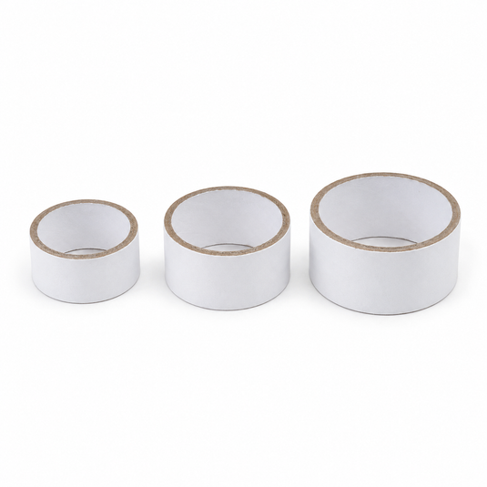 3x Strong Cardboard Paper Tubes for Arts, Crafts, Schools, DIY + More (2cm Length, 30/40/50mm Diameters) in White-0