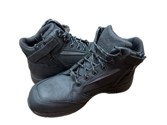 Wolverine Rigger Mid CM Steel Cap Safety Leather Boots Waterproof Shoes - Black-0