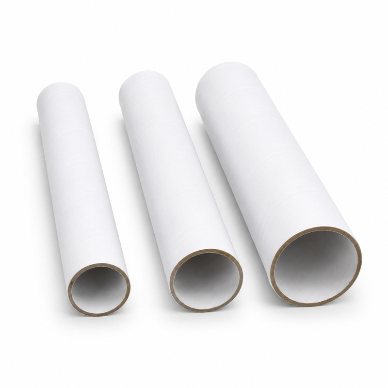 Load image into Gallery viewer, 3x Strong Cardboard Paper Tubes for Arts, Crafts, Schools, DIY + More (25cm Length, 30/40/50mm Diameters) in White-1
