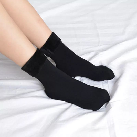 6 Pairs Large Thick Fur THERMAL HEATED SOCKS Warm Winter Work Ski Reversible-4