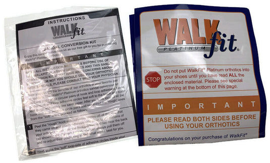 WALKFIT ORTHOTICS 3/4  Insoles Walk Fit Foot Feet Support PLATINUM SILVER - F (Womens 10-10.5, Mens 9-9.5)-2