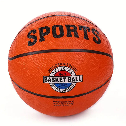 Classic Rubber Basketball Training Standard Size Downtown for NBA- Black/Orange-0