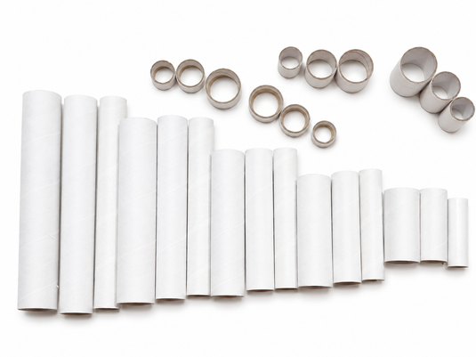 54x Strong Cardboard Paper Tubes for Arts, Crafts, Schools, DIY + More (Assorted Lengths, 30/40/50mm Diameters) in White/Brown-4