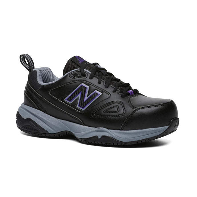 New Balance Womens 627 Steel Cap Toe Safety Shoes Runners Work - Black/Purple-0