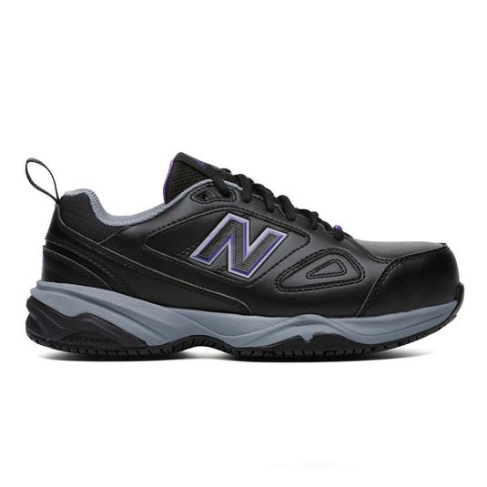 New Balance Womens 627 Steel Cap Toe Safety Shoes Runners Work - Black/Purple-3