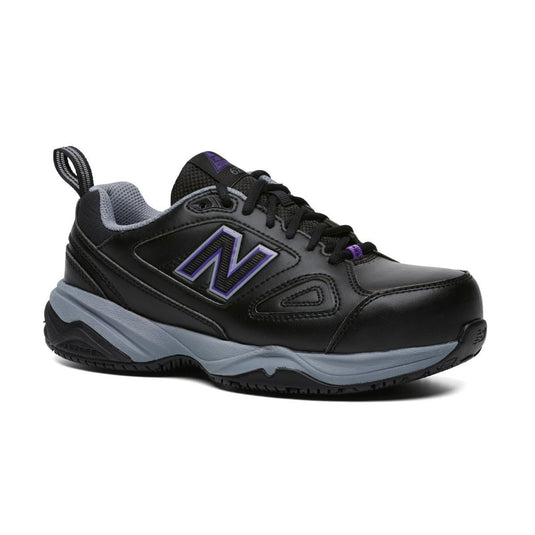 New Balance Womens 627 Steel Cap Toe Safety Shoes Runners Work - Black/Purple-1