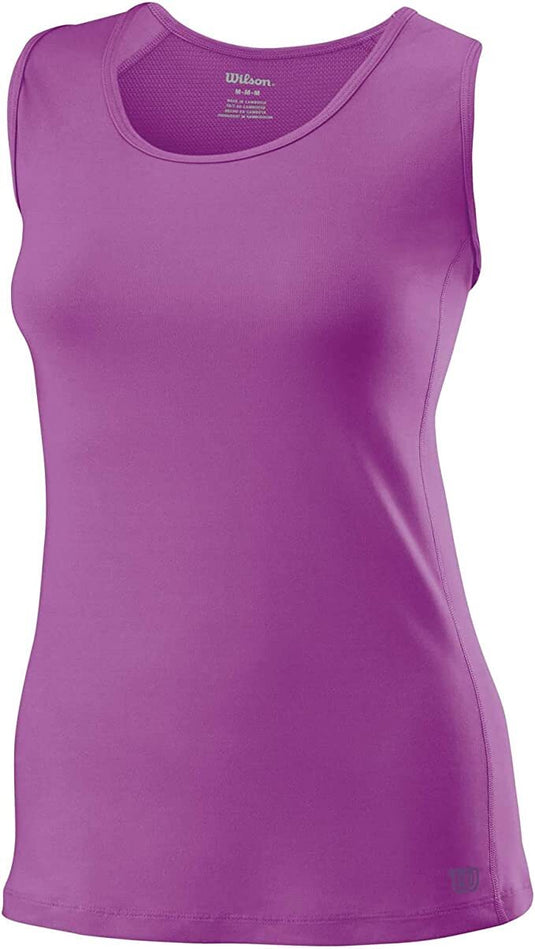 WILSON Womens Long & Lean Tennis Tank Top T Shirt Tee - New Fuchsia - X-Small-1