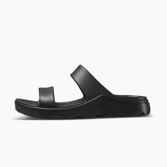 Joybees Womens Riviera Sandals Slip On Summer Shoes Block Soft in Solid Black-3