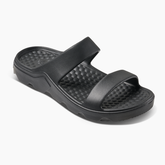Joybees Womens Riviera Sandals Slip On Summer Shoes Block Soft in Solid Black-1