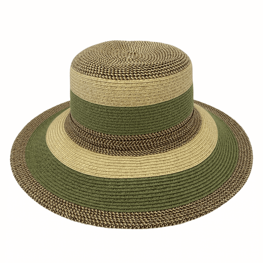 Jacaru 1752 Striped Wide Brim Hat – Adjustable | Vegan | 3 Colours | One Size