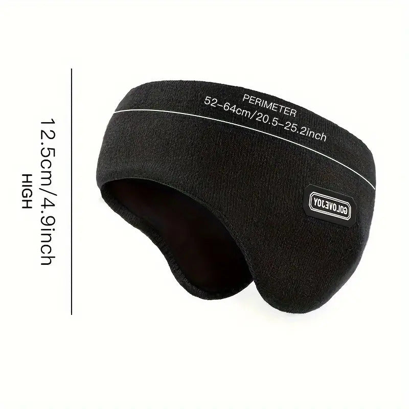 Load image into Gallery viewer, Warm Mens Winter Earmuffs Ear Cover Protection Running Headband in Black-3
