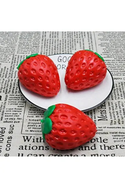 Strawberry Fidget Squeezy Squishy Stress Relief Sensory Toy Fun Berry Fruit-2