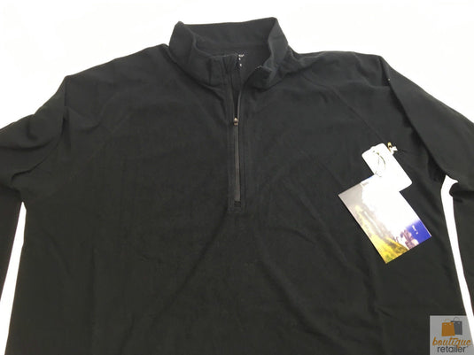 ExOfficio Microstretch Zip Pullover Top Tee T-Shirt Hiking Camping 1011-0734 - Black - L-2