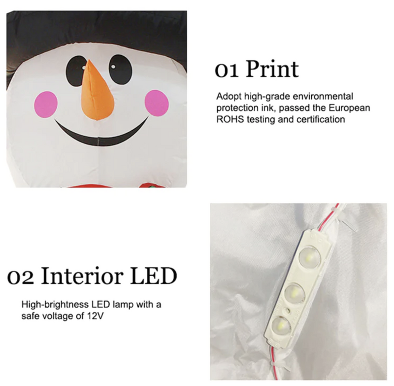 Load image into Gallery viewer, 320cm Xmas Father Christmas Charm Santa Sleigh With Reindeer + LED Lights Inflatable-4

