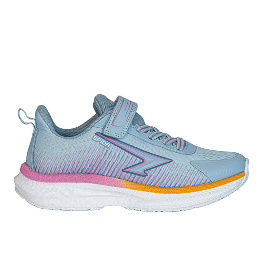 Zephyr 2.0 Girls Runners - Sky Pink/Orange V Strap