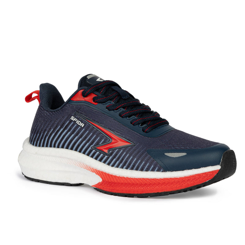 Load image into Gallery viewer, Zephyr 2.0 Boys Runners - Navy/Red Lace
