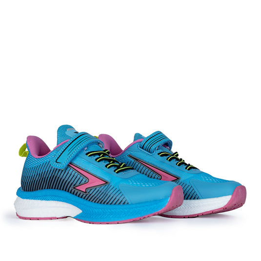 Zephyr Girl's Performance Runners V Strap - Blue/Pink