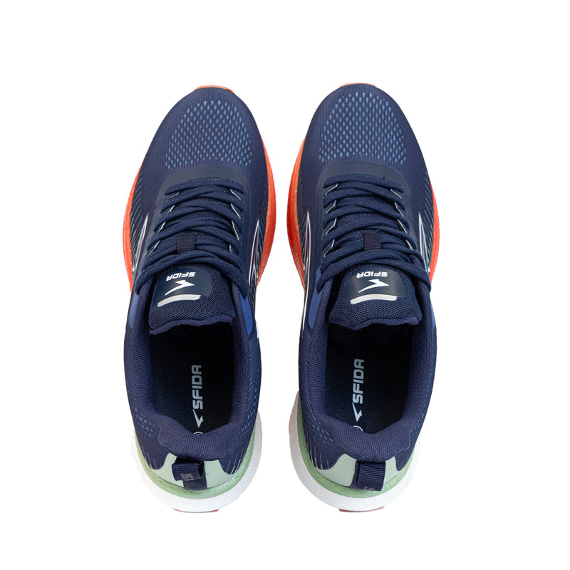 Load image into Gallery viewer, Zephyr Men&#39;s Performance Runners - Navy/Mint/Coral
