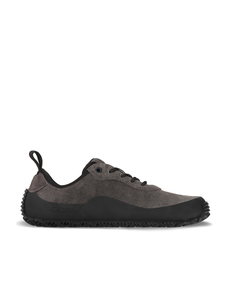 Load image into Gallery viewer, Dark grey Barefoot Shoes Be Lenka Trailwalker 3.0 for mountain trails, featuring flexible design and TrailproGrip sole.
