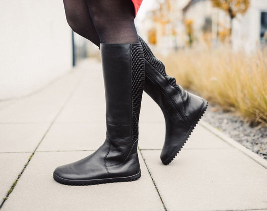 Eco-friendly Barefoot long boots Be Lenka Charlotte - Black