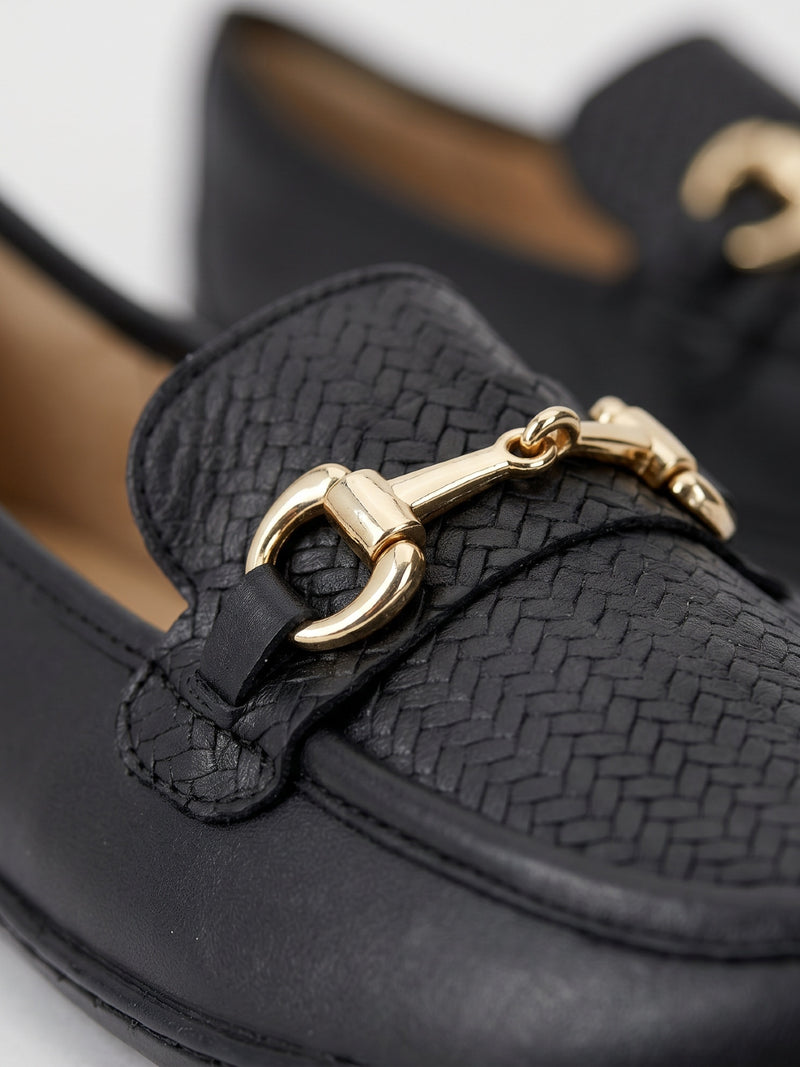 Load image into Gallery viewer, Barefoot Moccasins Be Lenka Divella - Black &amp; Gold
