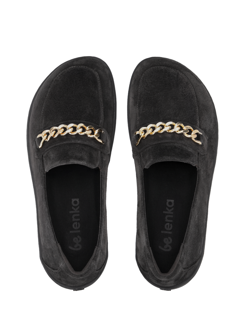 Load image into Gallery viewer, Barefoot Moccasins Be Lenka Prestage - Dark Brown &amp; Gold
