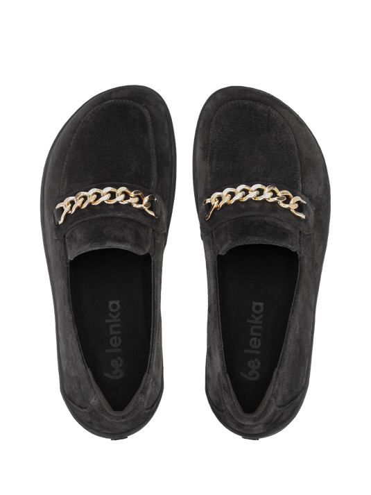 Barefoot Moccasins Be Lenka Prestage - Dark Brown & Gold