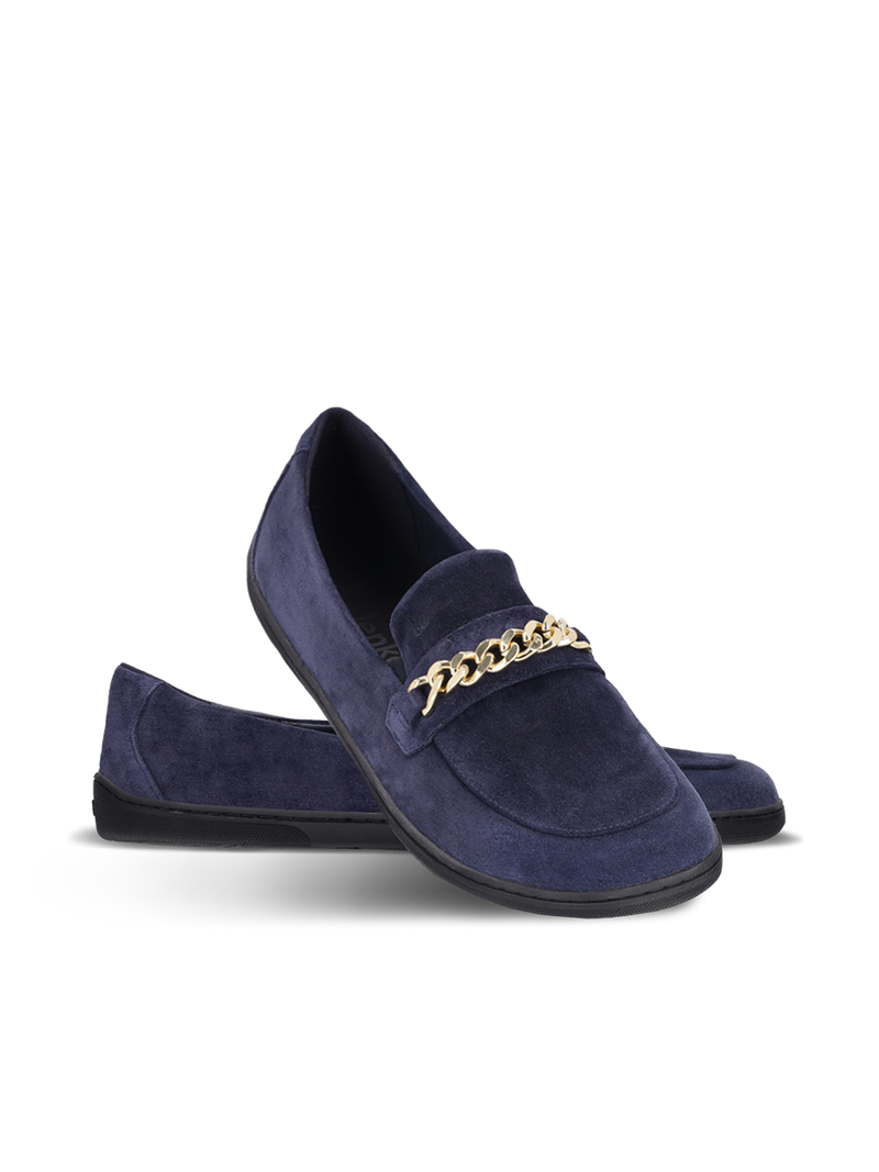 Load image into Gallery viewer, Barefoot Moccasins Be Lenka Prestage - Navy &amp; Gold
