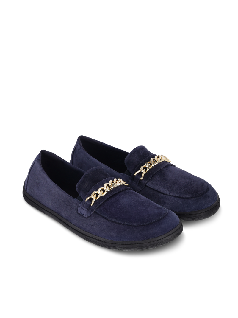 Load image into Gallery viewer, Barefoot Moccasins Be Lenka Prestage - Navy &amp; Gold
