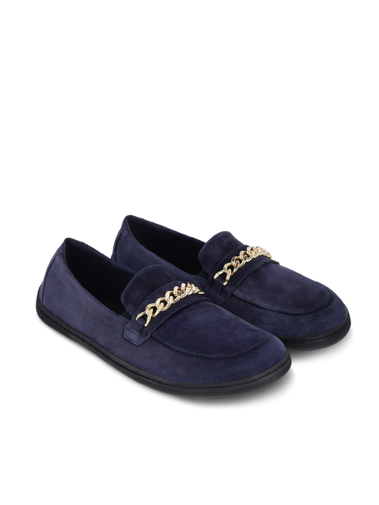 Barefoot Moccasins Be Lenka Prestage - Navy & Gold