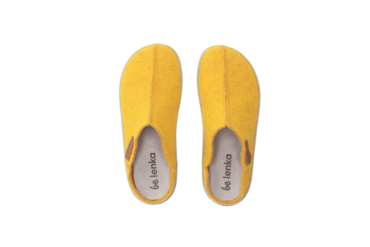 Eco-friendly Barefoot slippers Be Lenka Chillax - Amber Yellow