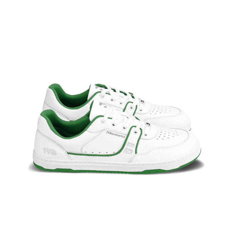 Load image into Gallery viewer, Eco-friendly Barefoot Sneakers Barebarics Arise - White &amp; Green
