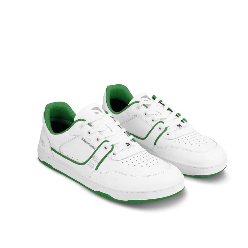 Load image into Gallery viewer, Eco-friendly Barefoot Sneakers Barebarics Arise - White &amp; Green
