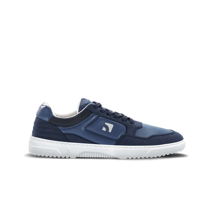 Load image into Gallery viewer, Eco-friendly Barefoot Sneakers Barebarics - Axiom - Dark Blue &amp; White
