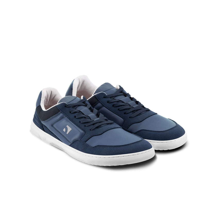 Load image into Gallery viewer, Eco-friendly Barefoot Sneakers Barebarics - Axiom - Dark Blue &amp; White
