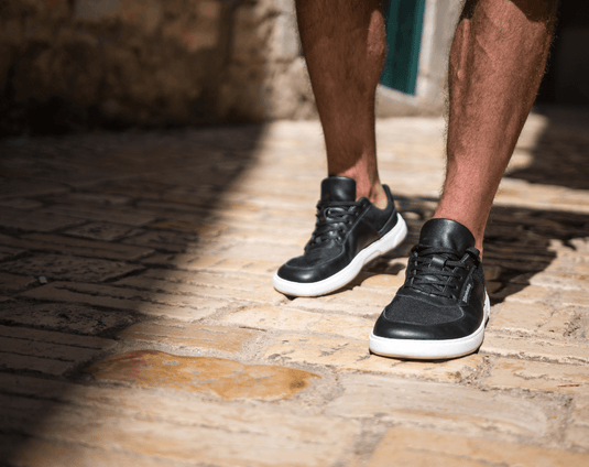 Eco-friendly Barefoot Sneakers Barebarics Bravo - Black & White