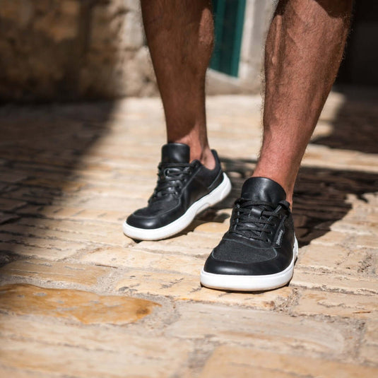 Eco-friendly Barefoot Sneakers Barebarics Bravo - Black & White