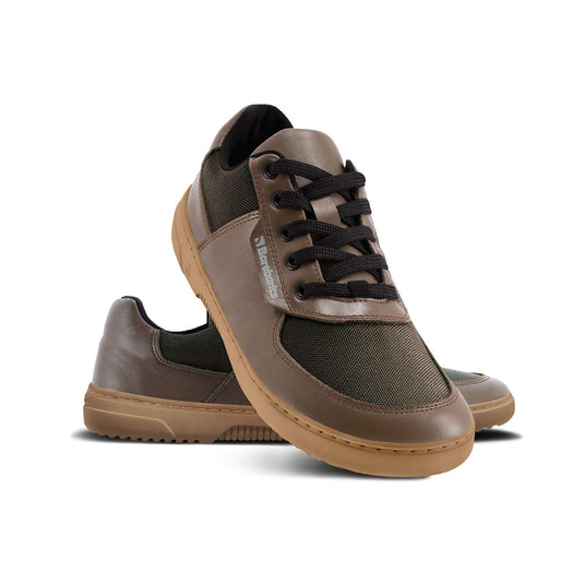 Eco-friendly Barefoot Sneakers Barebarics Bravo - Carob Brown