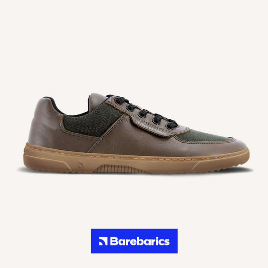 Eco-friendly Barefoot Sneakers Barebarics Bravo - Carob Brown