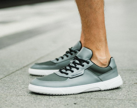 Eco-friendly Barefoot Sneakers Barebarics Bravo - Grey & White